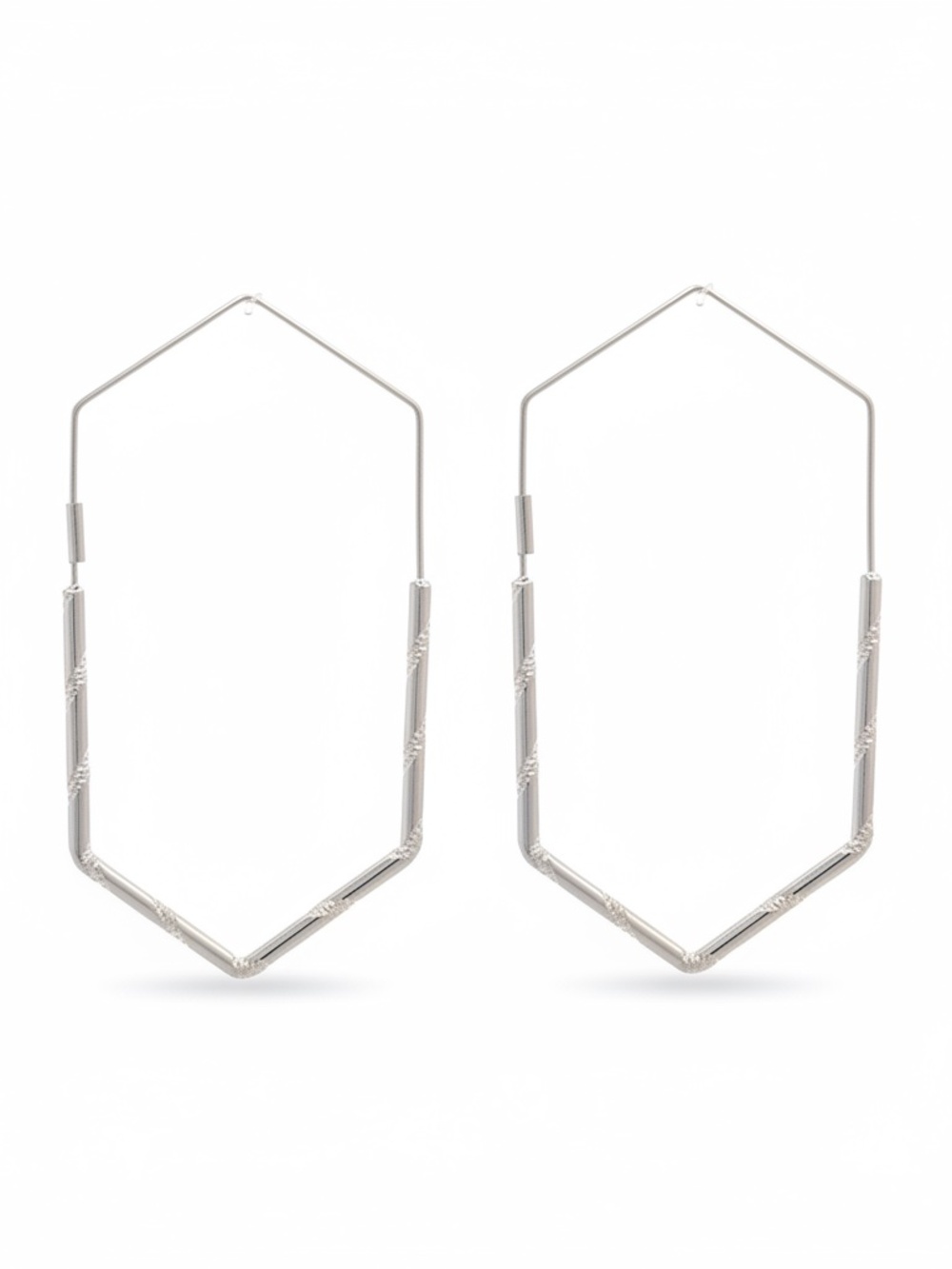 Womens Silver Gold Tone Lightweight Hoop Earrings - Picture 4 of 4